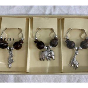 Pier 1 Wine Stopper and Jungle Animals Wine Marker